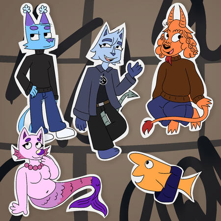characters by realrobotcats on artfight